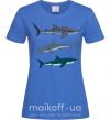Жіноча футболка Три акулы Яскраво-синій фото
