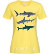 Жіноча футболка Три акулы Лимонний фото