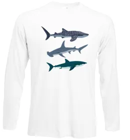 Лонгслив Shark is my spirit animal Белый фото