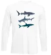 Лонгслив Три акули Белый фото