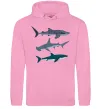 Чоловіча толстовка (худі) Три акули Рожевий фото