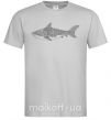 Мужская футболка Узор акулы Серый фото