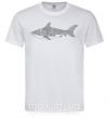 Мужская футболка Узор акулы Белый фото