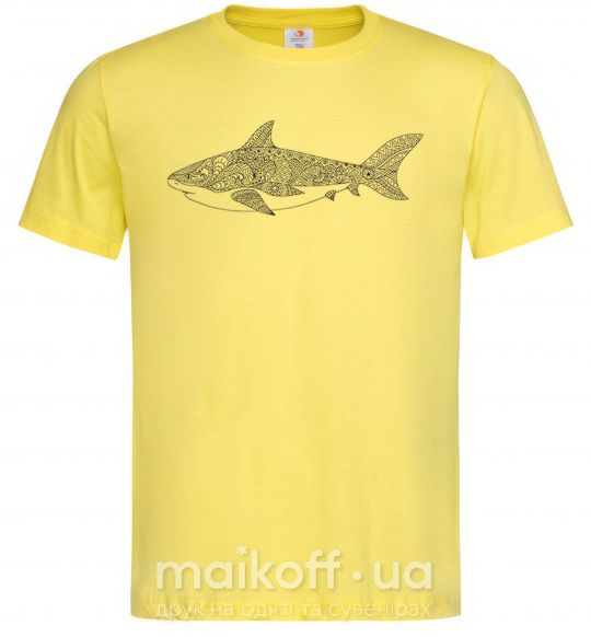 Мужская футболка Узор акулы Лимонный фото