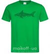 Мужская футболка Узор акулы Зеленый фото