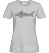 Жіноча футболка Узор акулы Сірий фото