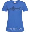 Женская футболка Узор акулы Ярко-синий фото