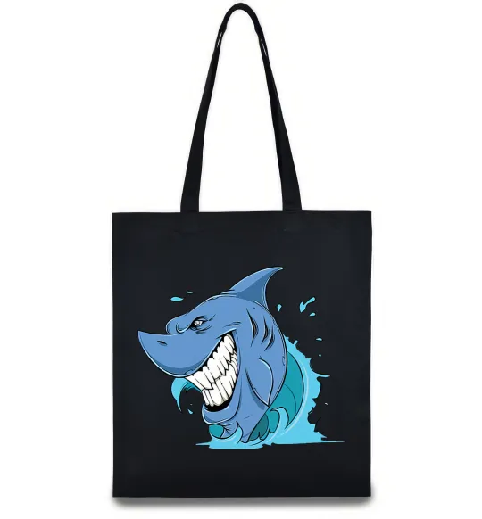 Еко-сумка Посмішка акули Чорний фото