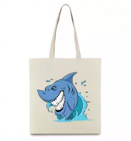 Эко-сумка Daddy shark Бежевый фото Эко-сумка Daddy shark Бежевый фото