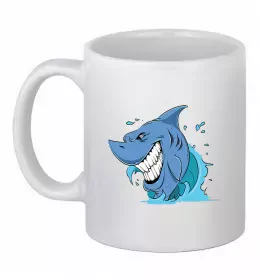 Чашка керамическая Daddy shark Белый фото