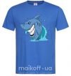 Мужская футболка Улыбка акулы Ярко-синий фото