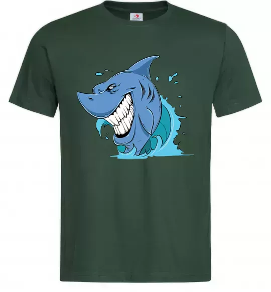 Чоловіча футболка Посмішка акули Темно-зелений фото