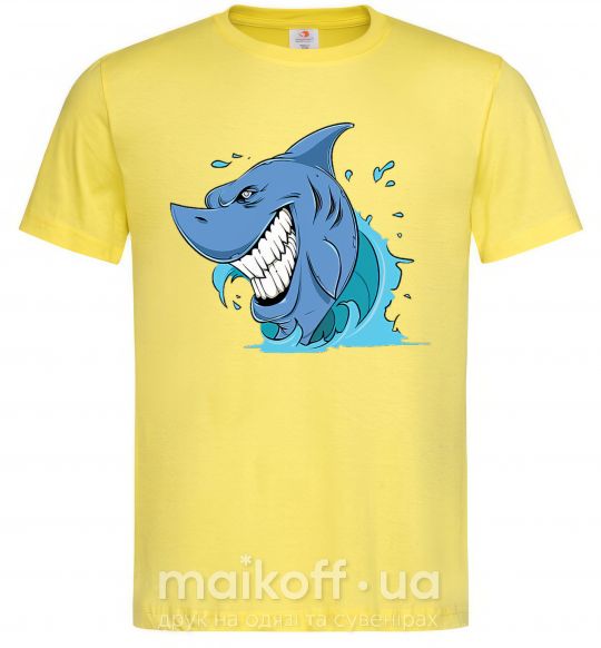 Мужская футболка Улыбка акулы Лимонный фото