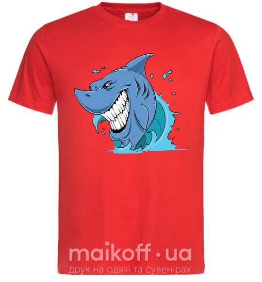 Мужская футболка Улыбка акулы Красный фото
