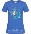 Жіноча футболка Улыбка акулы Яскраво-синій фото