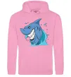 Жіноча толстовка (худі) Посмішка акули Рожевий фото