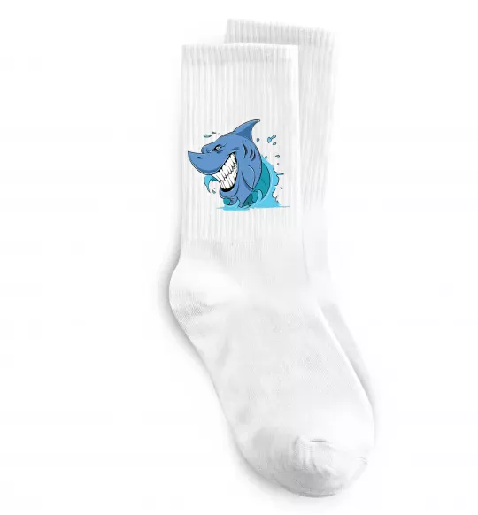 Шкарпетки Посмішка акули Білий фото