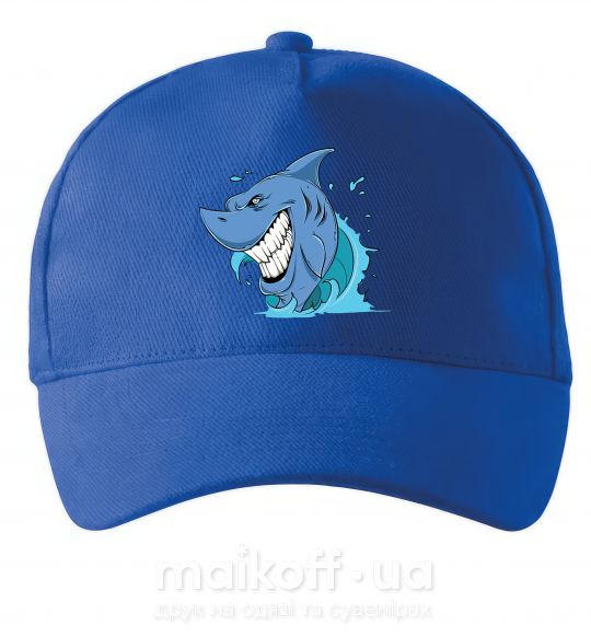 Кепка Улыбка акулы Ярко-синий фото