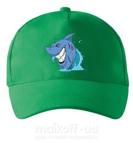Кепка Улыбка акулы Зеленый фото