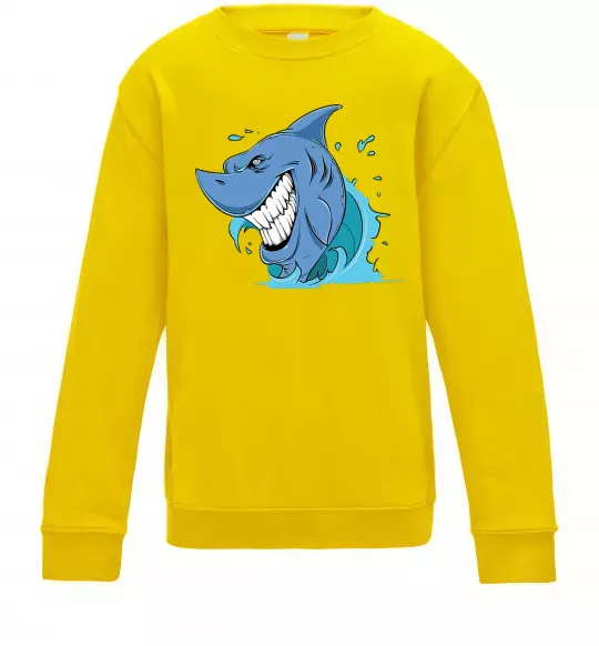 Детский Свитшот Посмішка акули Солнечно желтый фото
