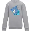 Детский Свитшот Посмішка акули Серый меланж фото