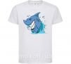 Дитяча футболка Улыбка акулы Білий фото
