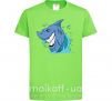 Дитяча футболка Улыбка акулы Лаймовий фото