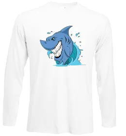 Лонгслив Shark is my spirit animal Белый фото