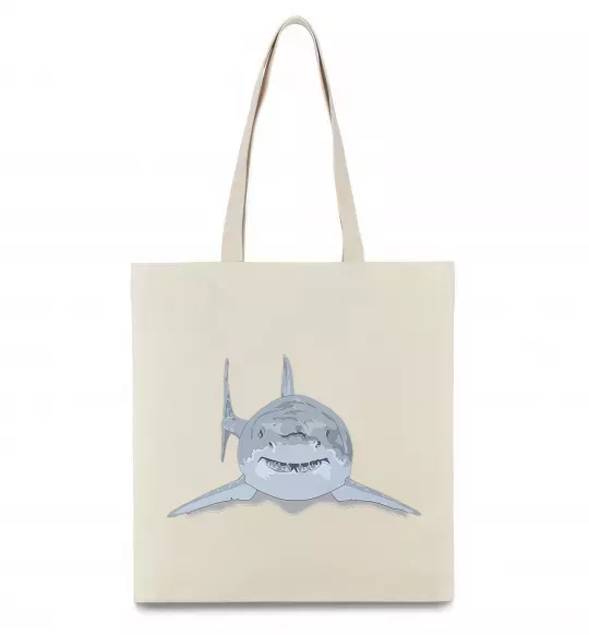 Эко-сумка Блакитно-cіра акула Бежевый фото