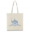 Еко-сумка Голубо-cерая акула Бежевий фото