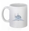 Чашка керамічна Голубо-cерая акула Білий фото