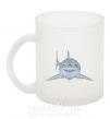Чашка стеклянная Голубо-cерая акула Фроузен фото