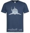 Мужская футболка Голубо-cерая акула Темно-синий фото