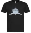 Чоловіча футболка Блакитно-cіра акула Чорний Чоловіча футболка Блакитно-cіра акула Чорний фото