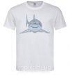 Мужская футболка Голубо-cерая акула Белый фото