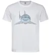 Чоловіча футболка Блакитно-cіра акула Білий Чоловіча футболка Блакитно-cіра акула Білий фото