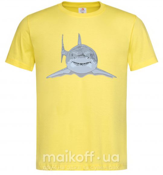 Мужская футболка Голубо-cерая акула Лимонный фото