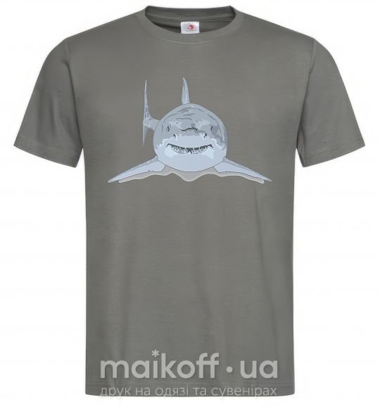 Мужская футболка Голубо-cерая акула Графит фото