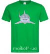 Мужская футболка Голубо-cерая акула Зеленый фото
