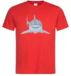 Чоловіча футболка Блакитно-cіра акула Червоний Чоловіча футболка Блакитно-cіра акула Червоний фото