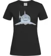 Жіноча футболка Блакитно-cіра акула Чорний Жіноча футболка Блакитно-cіра акула Чорний фото
