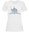 Жіноча футболка Блакитно-cіра акула Білий Жіноча футболка Блакитно-cіра акула Білий фото