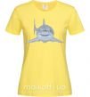 Жіноча футболка Голубо-cерая акула Лимонний фото
