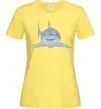 Жіноча футболка Блакитно-cіра акула Лимонний Жіноча футболка Блакитно-cіра акула Лимонний фото