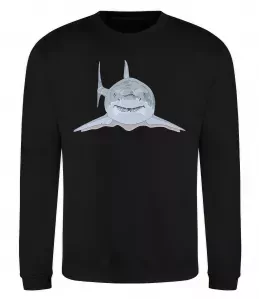 Світшот Shark is my spirit animal Чорний фото Світшот Shark is my spirit animal Чорний фото