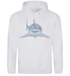 Чоловіча толстовка (худі) Блакитно-cіра акула Сірий меланж фото