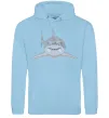Мужская толстовка (худи) Блакитно-cіра акула Голубой Мужская толстовка (худи) Блакитно-cіра акула Голубой фото