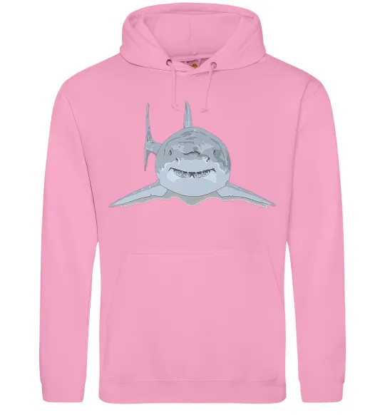 Женская толстовка (худи) Блакитно-cіра акула Розовый фото