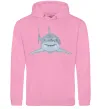Женская толстовка (худи) Блакитно-cіра акула Розовый фото