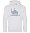 Женская толстовка (худи) Блакитно-cіра акула Серый меланж фото
